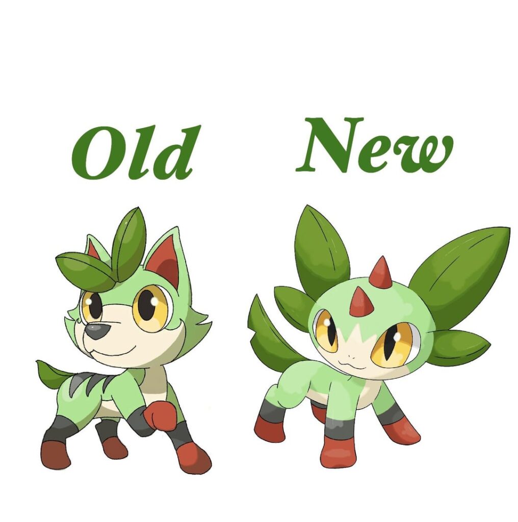 Meet Leafolotl, Salaloe, and Wyrfoliage redesigns of my previous grass starters Twiger, Tyvern, and Drafoliage! I hope they’re improvements to the originals! And I might repurpose the old designs into something new! Would you choose them as your first partner in the Austren region?