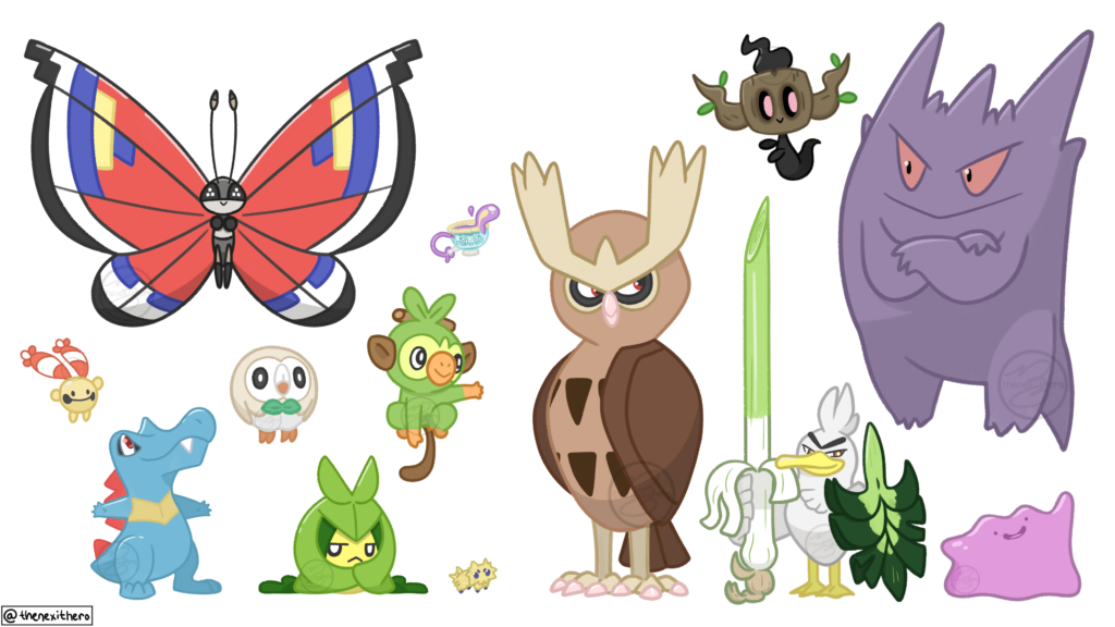 [OC] Pokemon Illustration Mega-Board (wip)