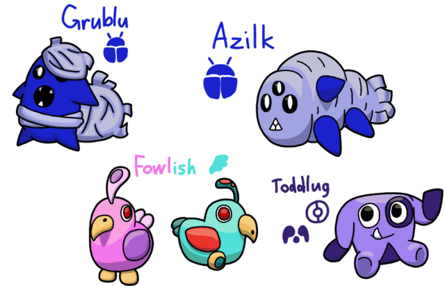 More Garten of Banban Pokemon :) Here's some guys you might find on Route 1 in Pokemon Sky and Ocean