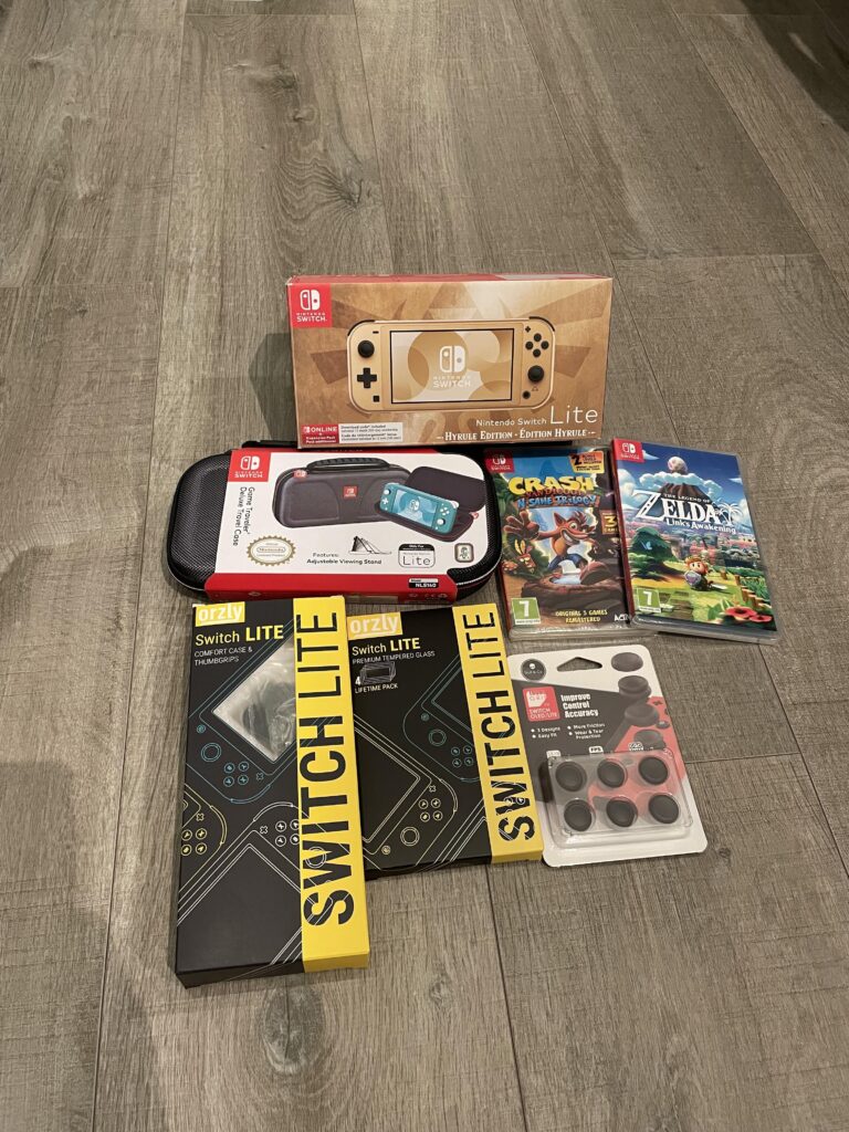 Xmas switch lite hyrule edition