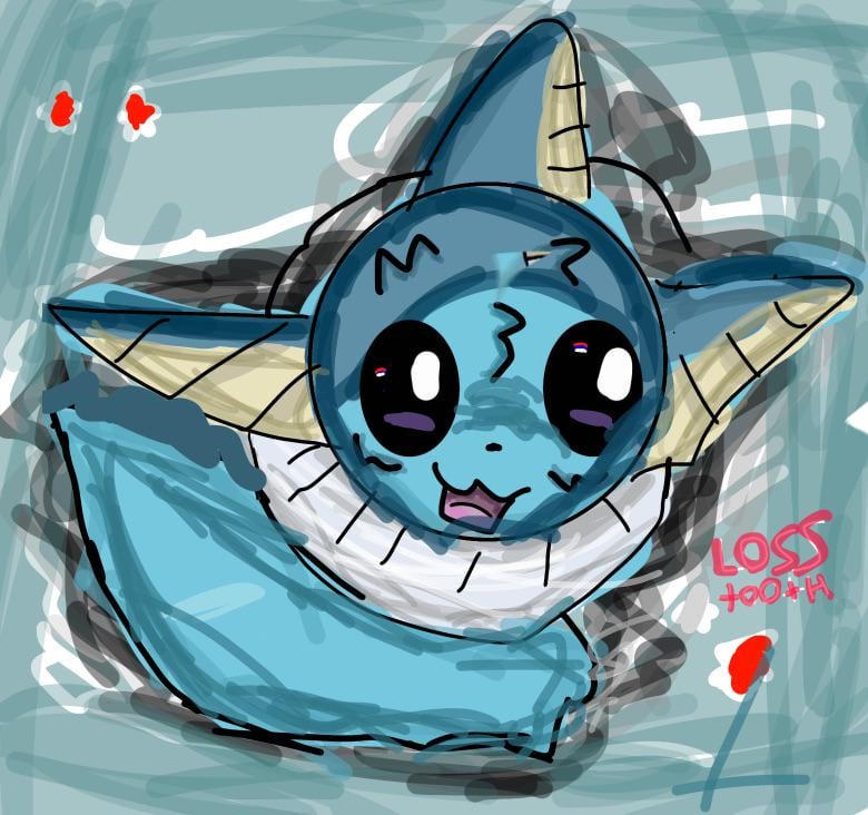 Vaporeon drawing :3