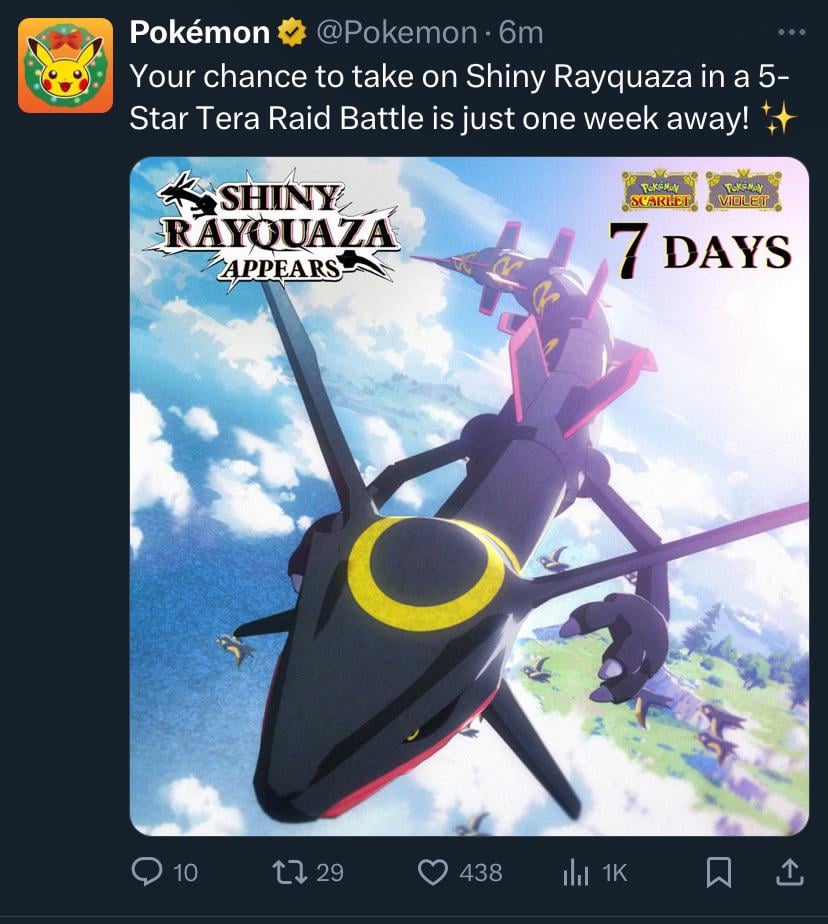 Black Rayquaza is 1 week away! 👀