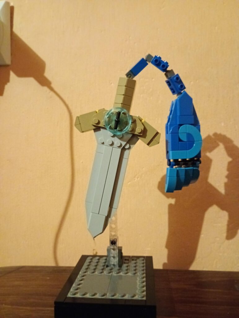 I don't know if lego builds are allowed here but here's Honedge
