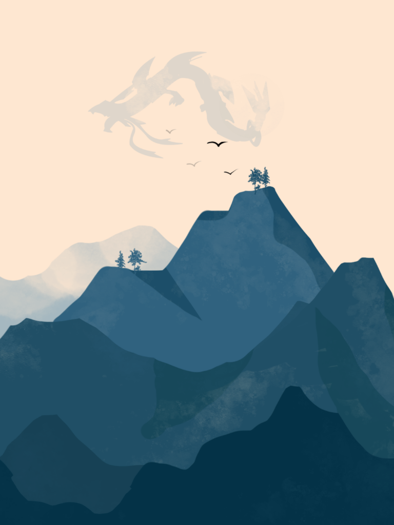 Rayquaza in the mountains [OC]