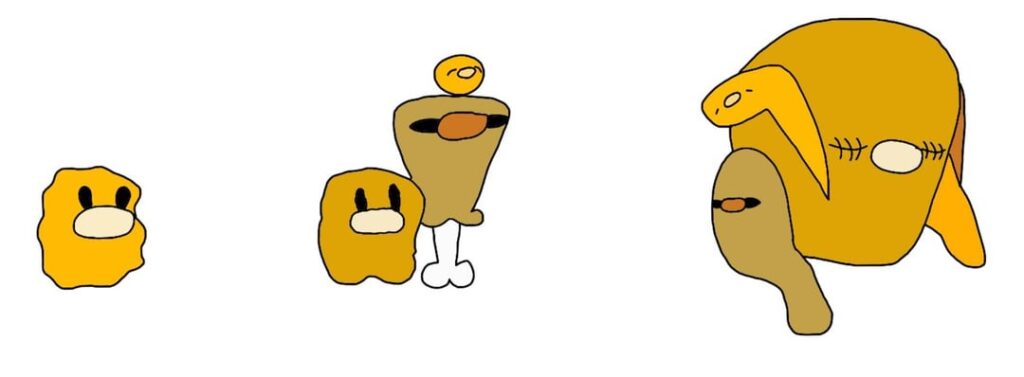 Nuglett, Nugtrio, and Zombeast