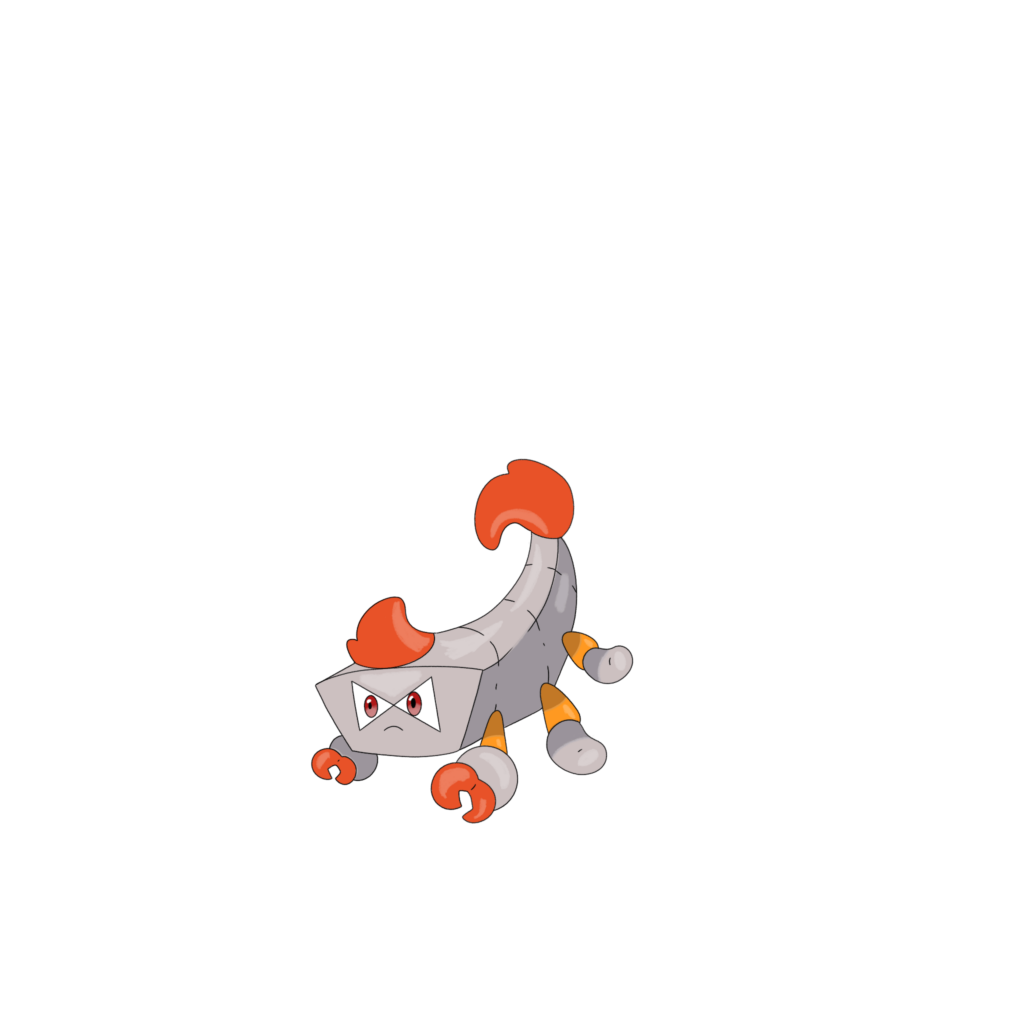 Any tips to improve my scorpion Pokemon? I am trying to get better at the modern sugimori style and I use subjectively brushes on procreate. Specifically, I need help with shading and highlights.