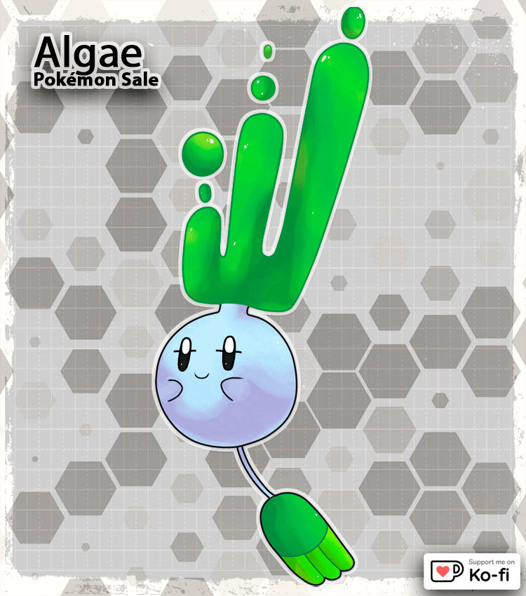 Algae - Seaweed Pokémon - Grass/Water Fakemon - @nikairegion