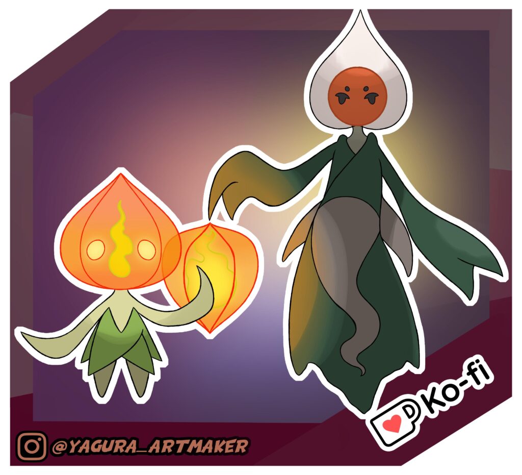 Pokemon japonesa lantern. Fire/grass