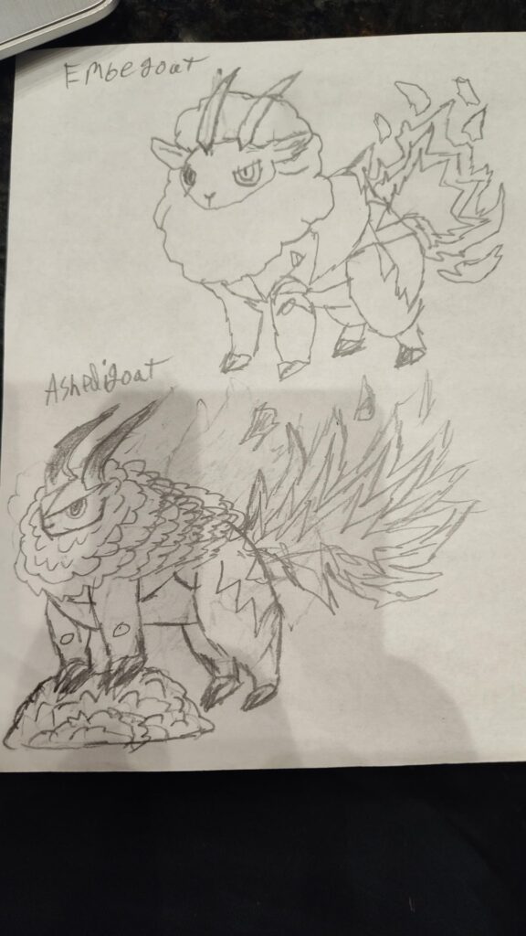 I'm by no means a good artist , I can't do digital art worth a crap , but brainstorming for ideas , designs , and planning a fakemon game is something I've wanted to do for a long time , so heres the starters and their evolution lines for my region sisave ,plus 2 bonus route 1 Mons