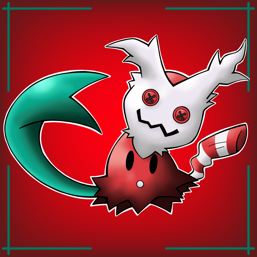 I recently drew this commission of Mimikyu based on Delibird. Merry Christmas:)