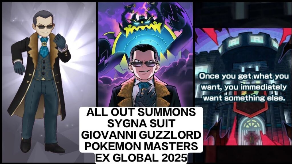UNLUCKY ALL OUT SUMMONS SYGNA SUIT GIOVANNI GUZZLORD GIOVANNI POKEMON MASTERS EX GAMEPLAY 2025