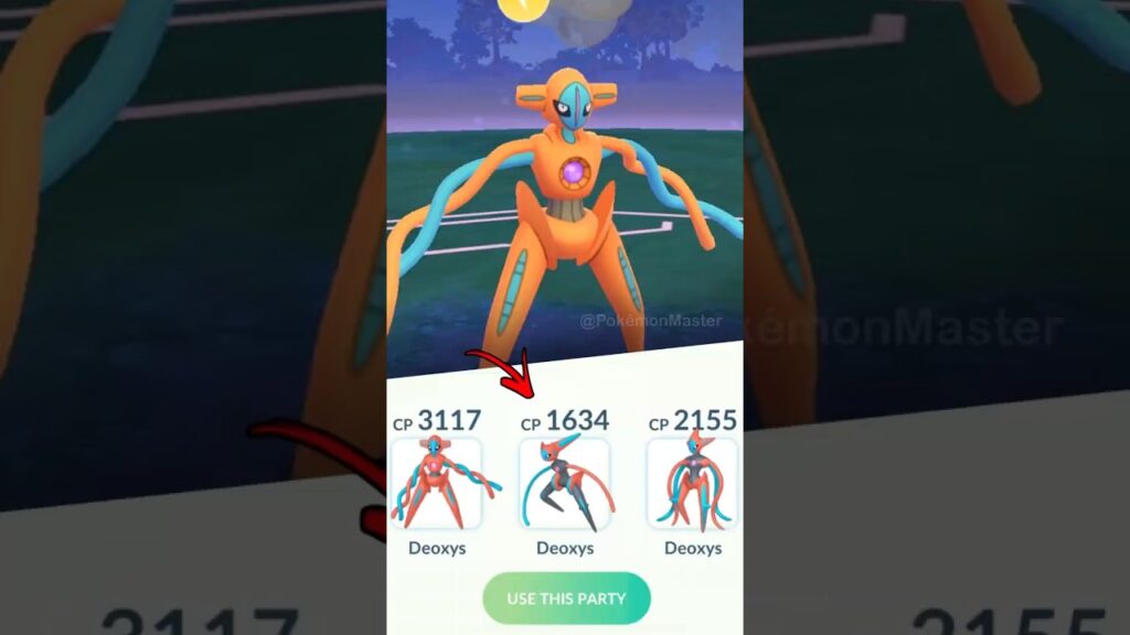 using DIFFERENT Forme of Deoxys in Pokemon GO.
