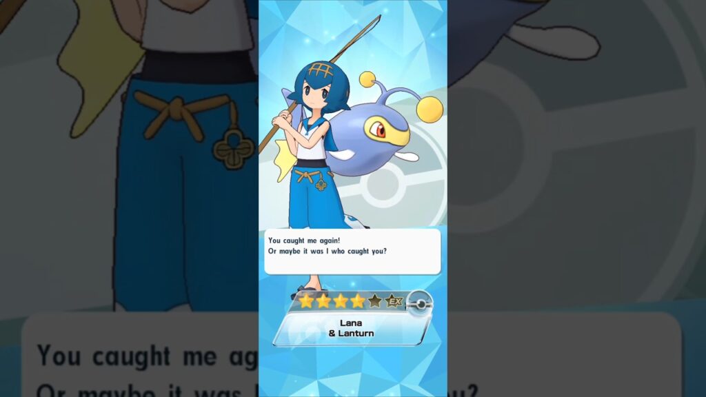GETTING LANA TO FRIENDSHIP LEVEL 100 | Obtaining Lana & Lanturn | Pokemon Masters EX #shorts