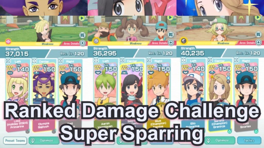 Pokemon Masters EX - 4M+ Points on Ranked Damage Challenge: Super Sparring (January 2025)
