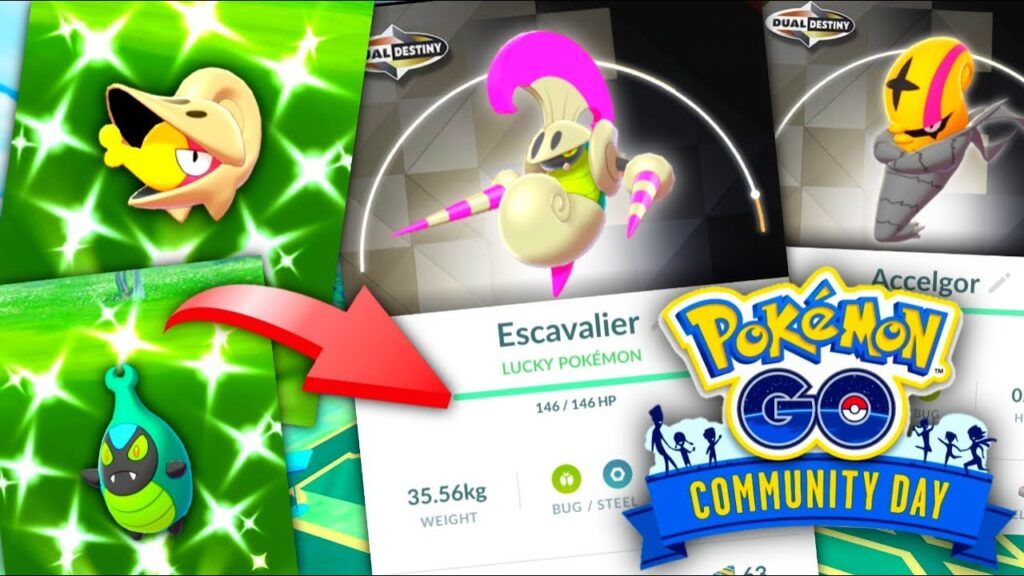*NEXT NEW COMMUNITY DAY ESCAVALIER & ACCELGOR* One week to get the moves in Pokemon GO