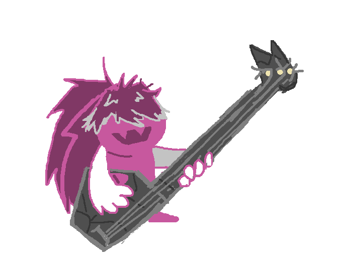"Tinkaton often craft the bodies of their guitars from pieces of other rock types, using the sounds they make as a form of echolocation to navigate their way through the deep caverns in which they live." (Regional form OC!)