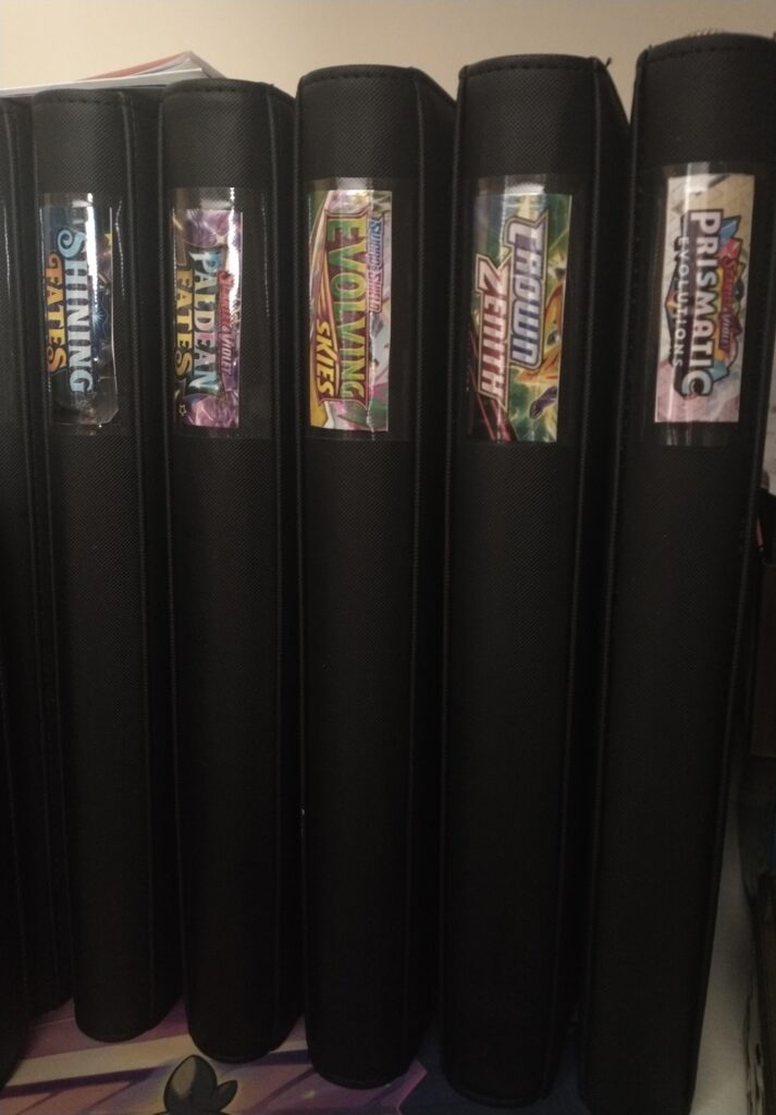 Using booster pack foil as my binder labels