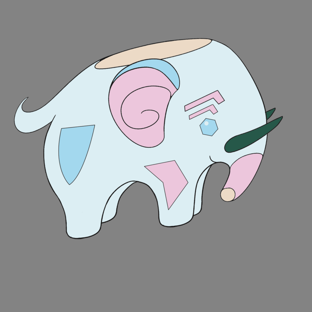 Porcelain Elephant Teapot Pokémon Ice/Psychic: Anything seem off? It's for my friend and they want these colors btw.