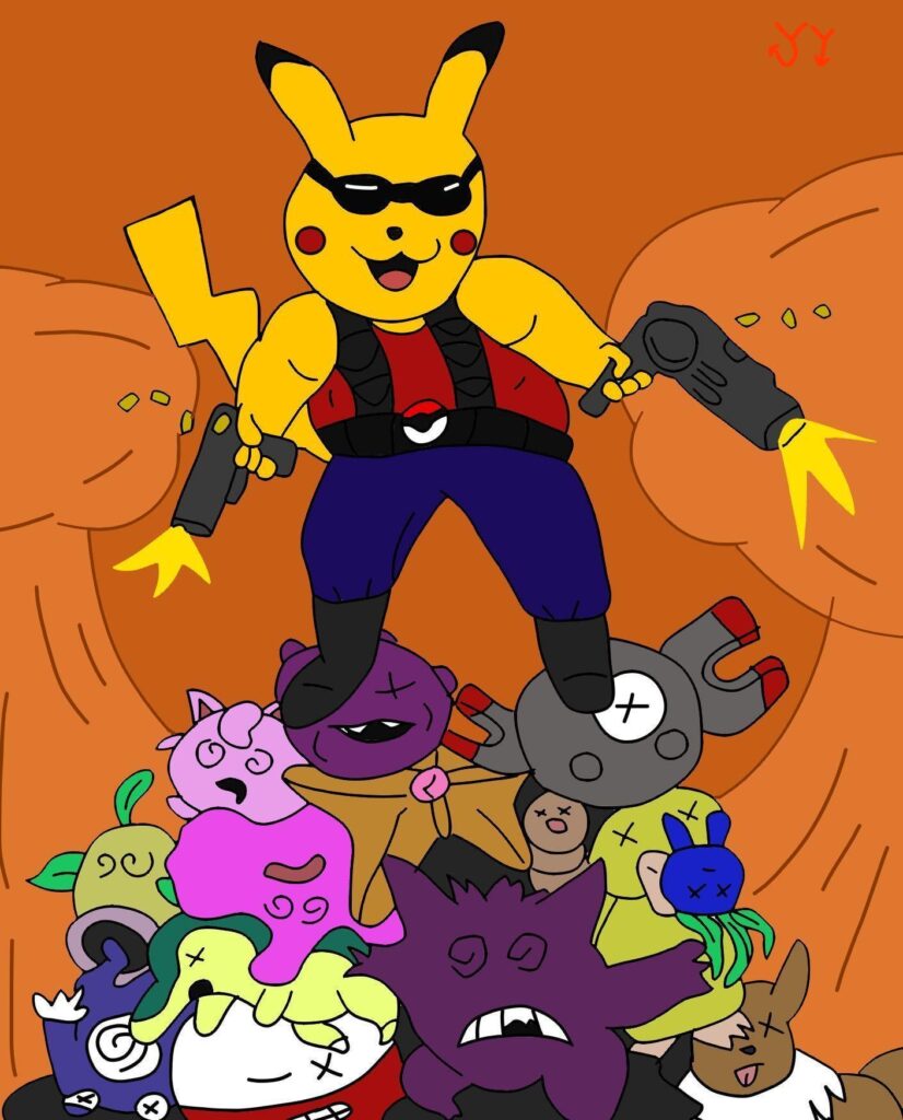 Duke Pikachu ( Art done by me )