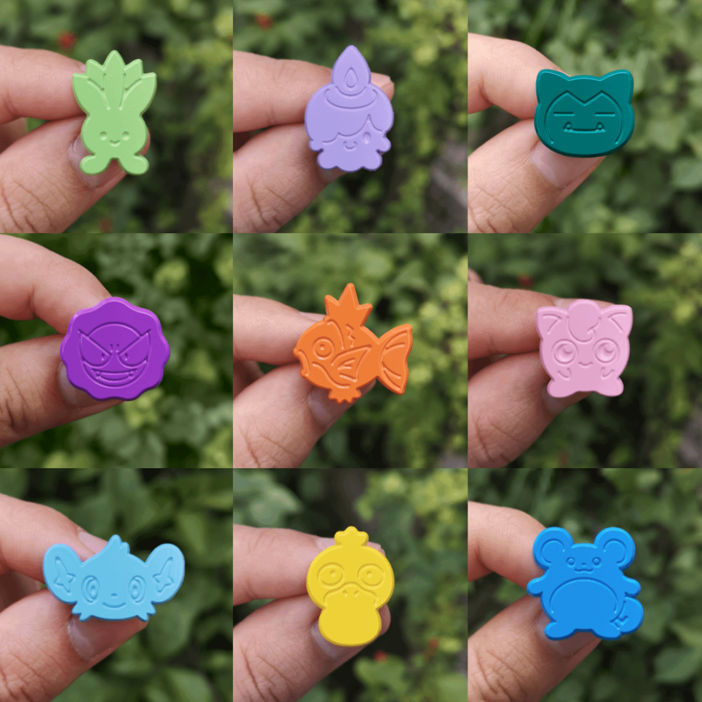 Mini unicolored Pokémon pins I did! Believe it or not, they are make of metal! (OC)