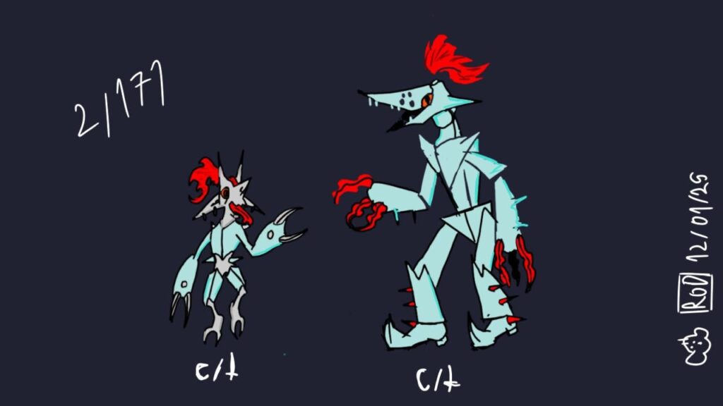 Cold Iron Goblins. They are fairy-like predators, using their armor and claws to take them down. Dark and steel types
