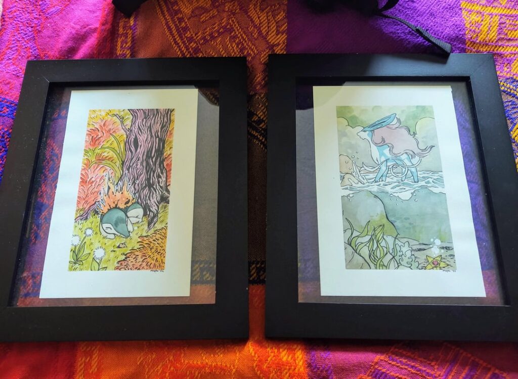 Commissioned these from a friend a while back. My two favorites Suicune and Cyndaquil