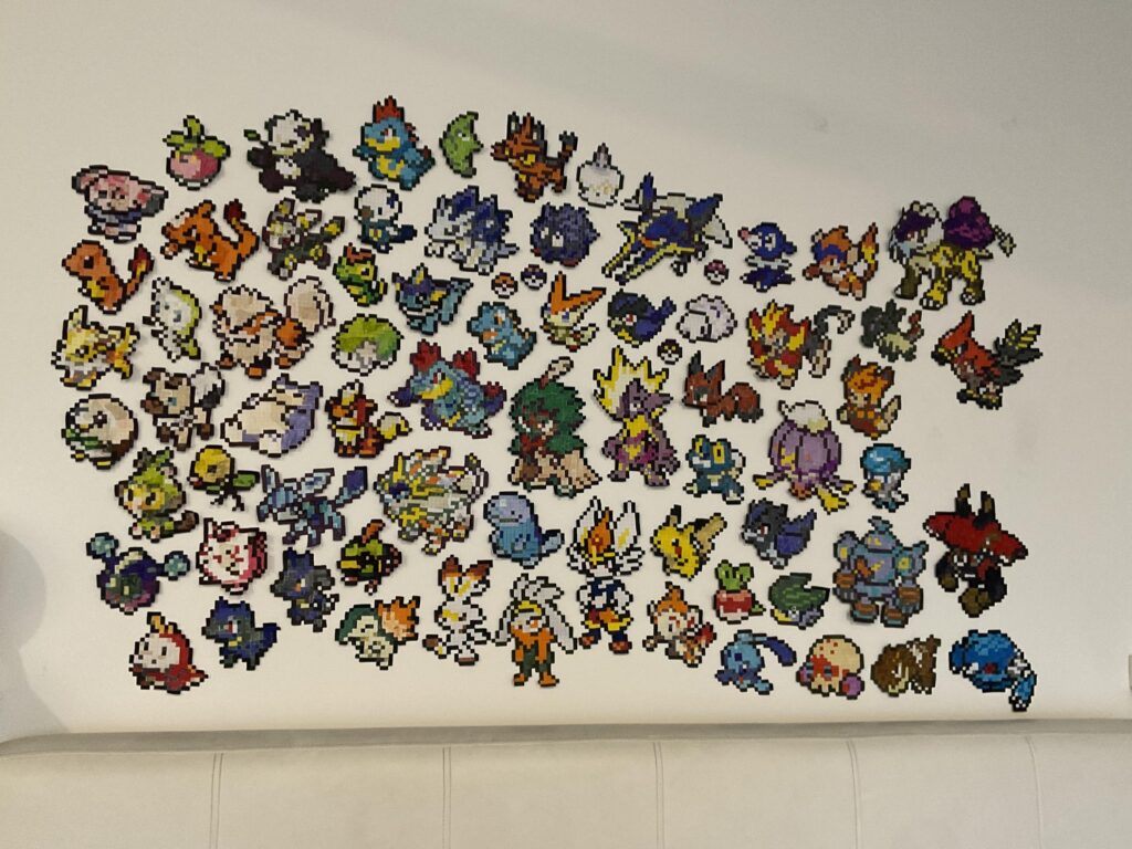 My Pokemon pixel wall as of December 31st
