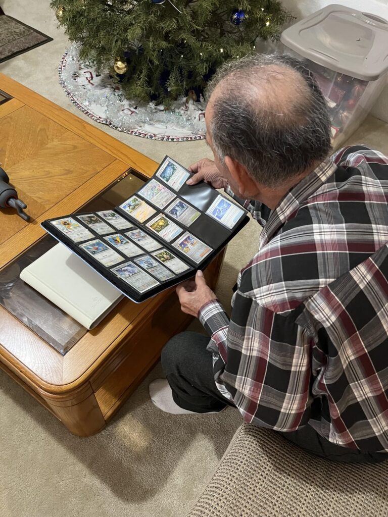 Wife’s grand pa enjoying the small collection we recently started.