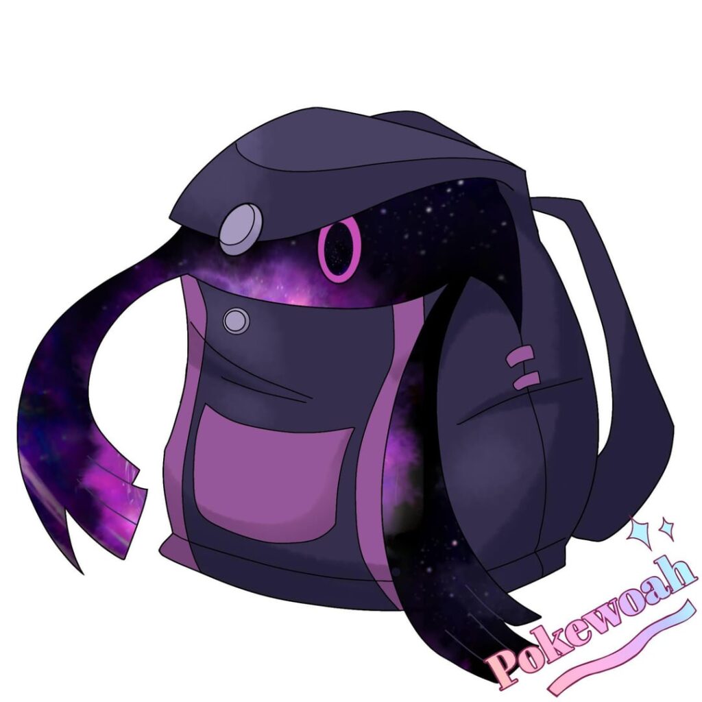 Obholder the backpack pokemon. The shiny is a nod to the backpack used in pokemon emerald
