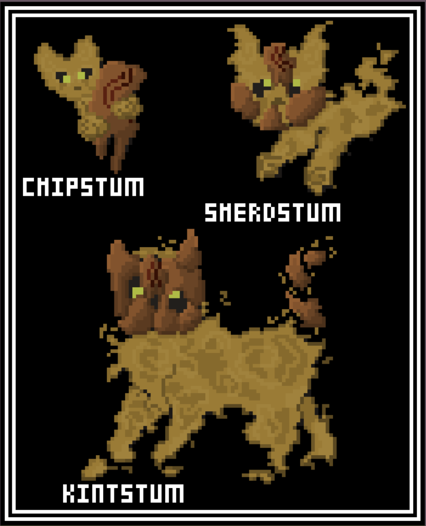 Sprite for my ghost/rock type evolutionary line, criticism welcome!