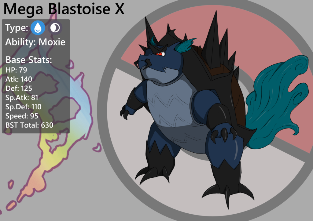 With megas returning I decided take a shot at mega Blastoise X