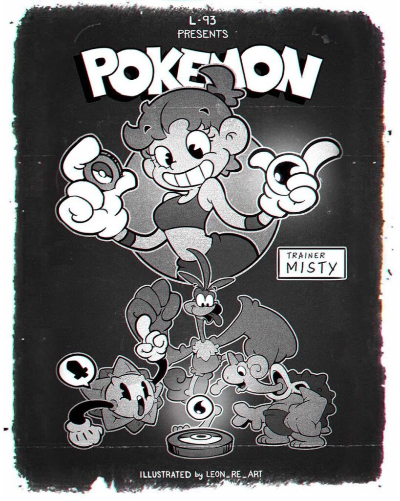 [OC] Pokemon TCG- Misty Deck in 30s Classic Rubberhose Style
