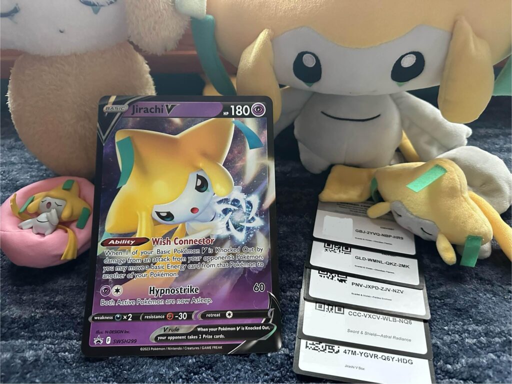 I bought my first ever pokemon cards today, I just really wanted the giant Jirachi card...