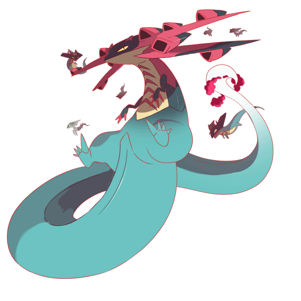 10 Years Later, in Alola, Power Spots have begun to form! As a result, new Gigantamax forms have been discovered! Introducing G-Max Dragapult!