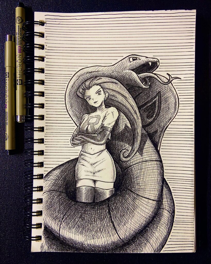 Jessie & Arbok drawing I did :)
