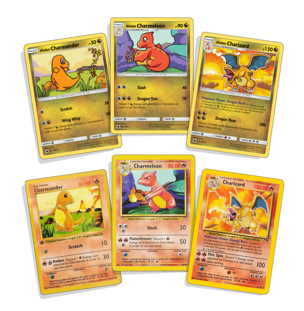 my Dragon Type Charmander line! [OC]
