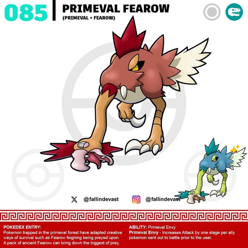 Primeval Form Fearow Fakemon