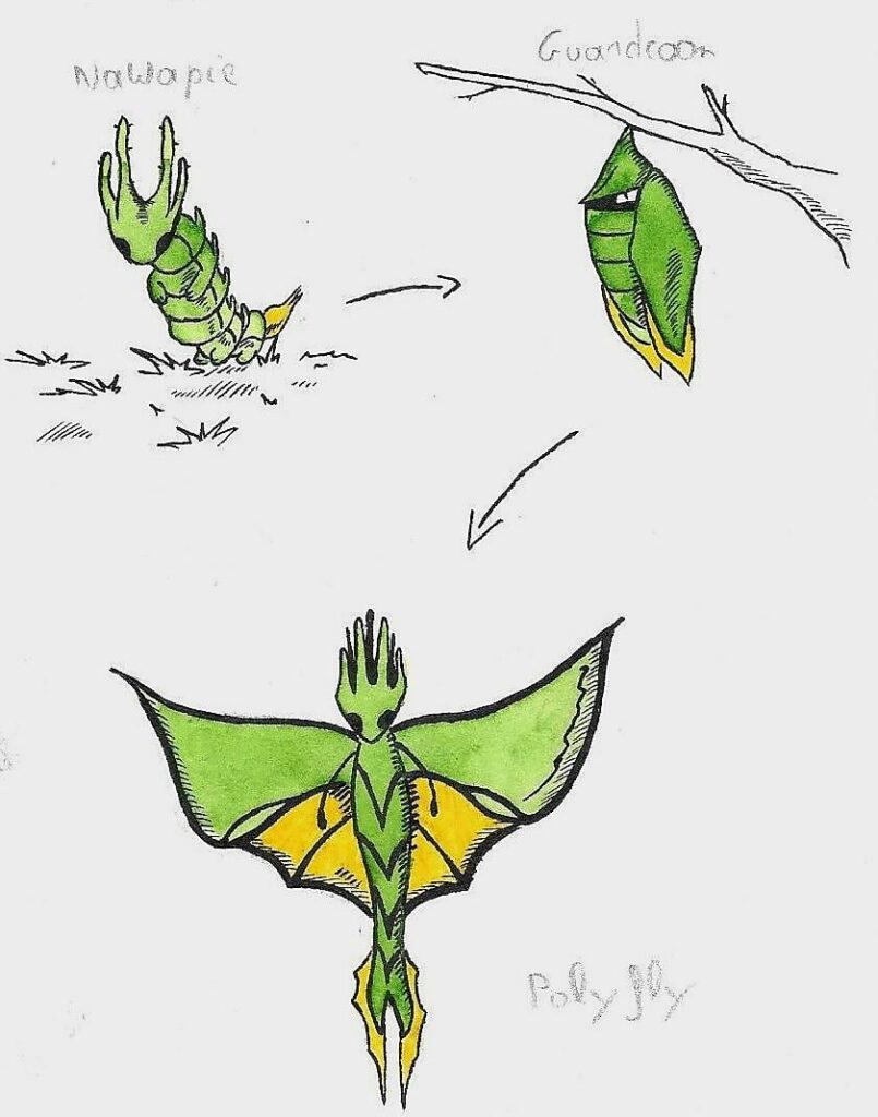 Fakemon update: Nawapie, Guardcoon and Polyfly