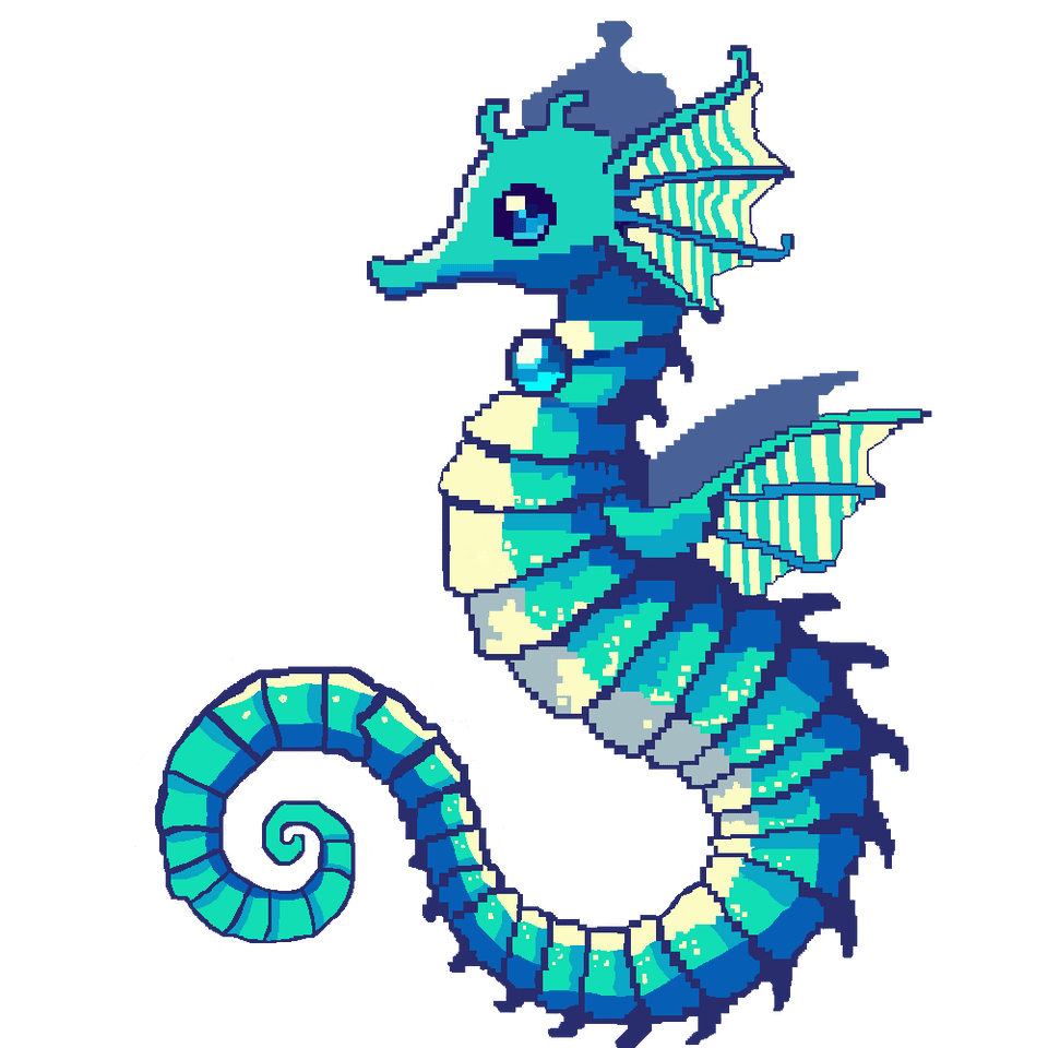 Regional Dragonair, Type: Water/Dragon. It's my first time using Pixilart, what do you think?