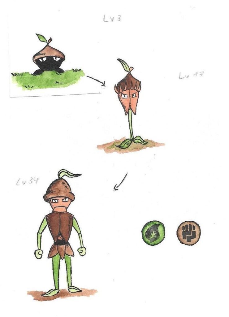 Fakemon three stage evolution.