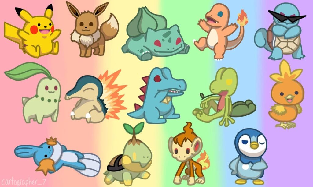 I drew the starter Pokémon