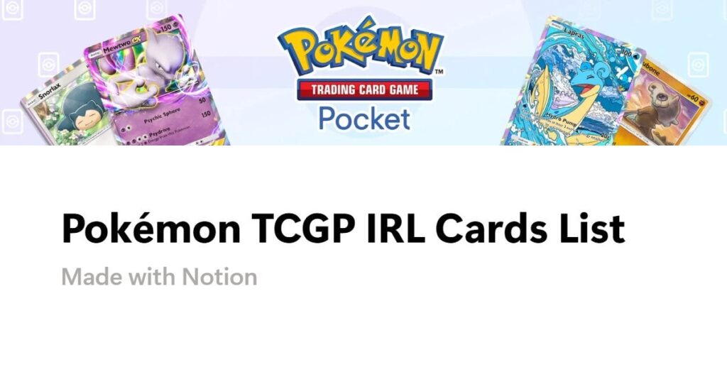 Pokémon TCGP sets in real life (real cards)