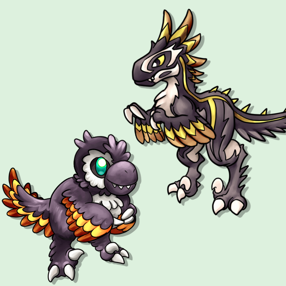 Velociraptor Fakemon by 67chrome