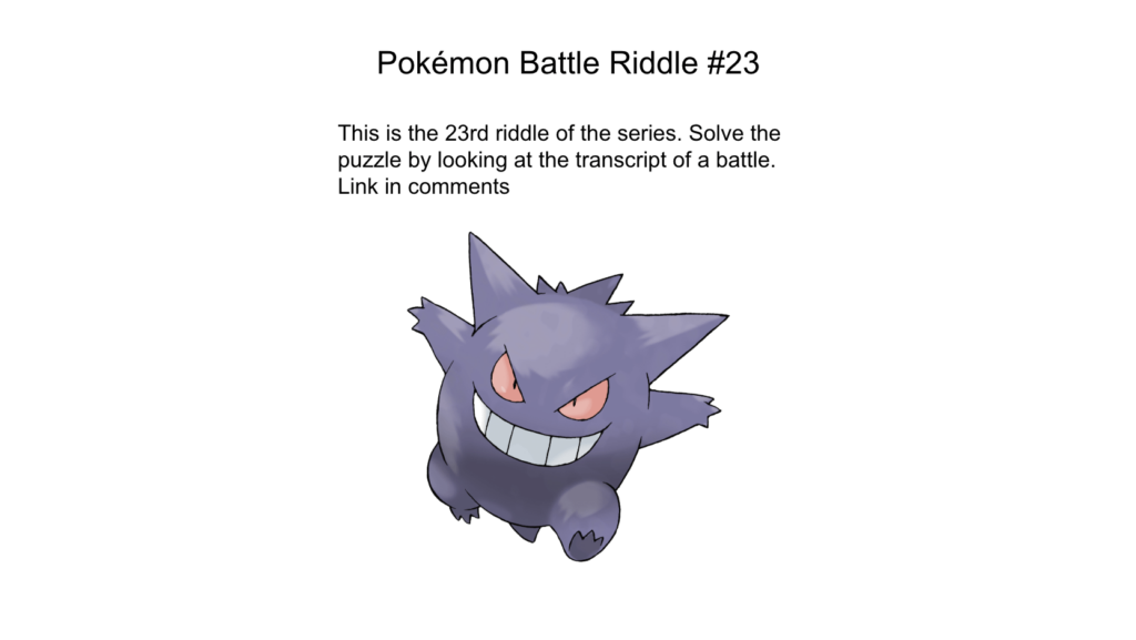 Pokémon Battle Riddle #23