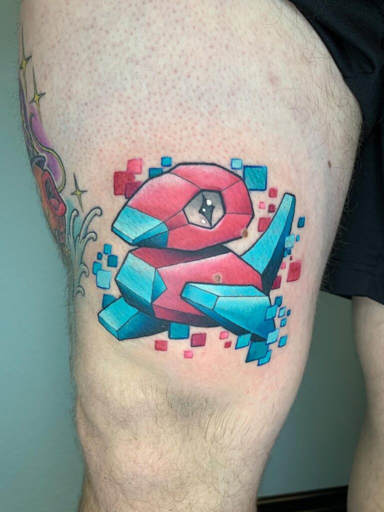 Got a Porygon tattoo on my leg