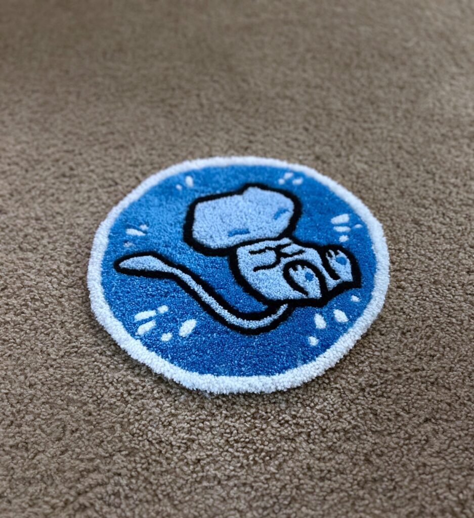 Made a bubble mew-inspired rug