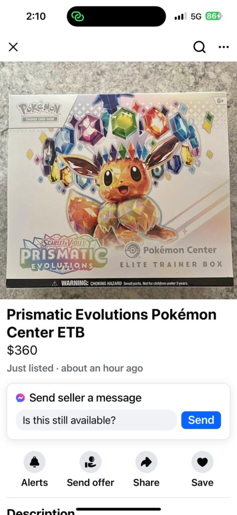 my local scalpers have lost their minds…