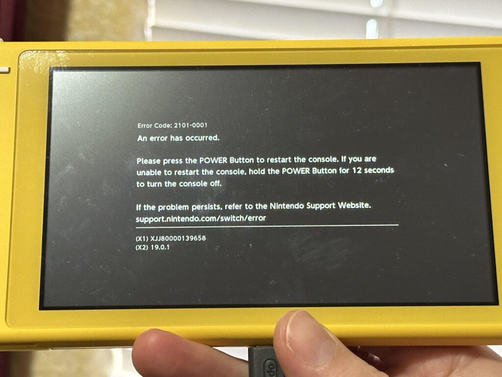 Nintendo Switch Lite Error