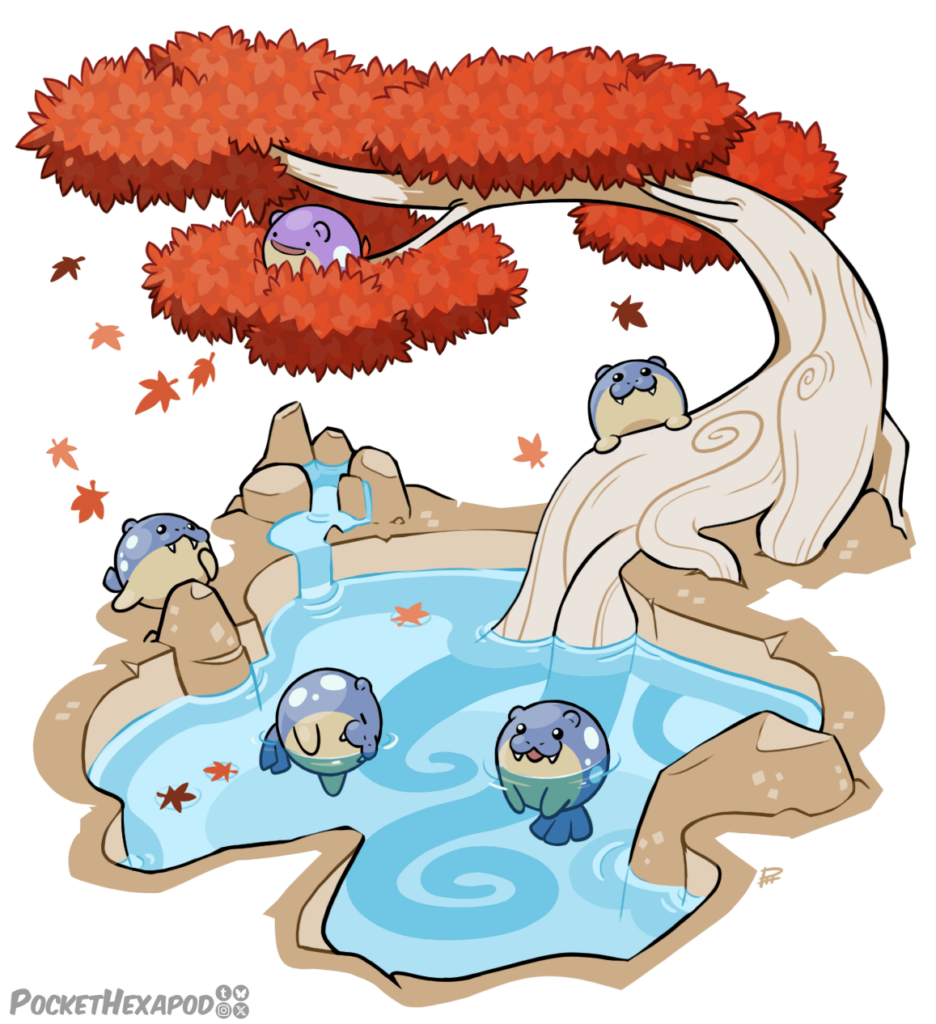 Hotspring Spheals! [OC]