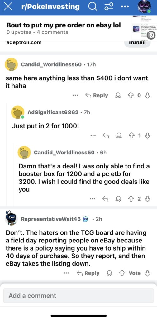 The pokeinvesting sub are a different breed. Haters is crazy